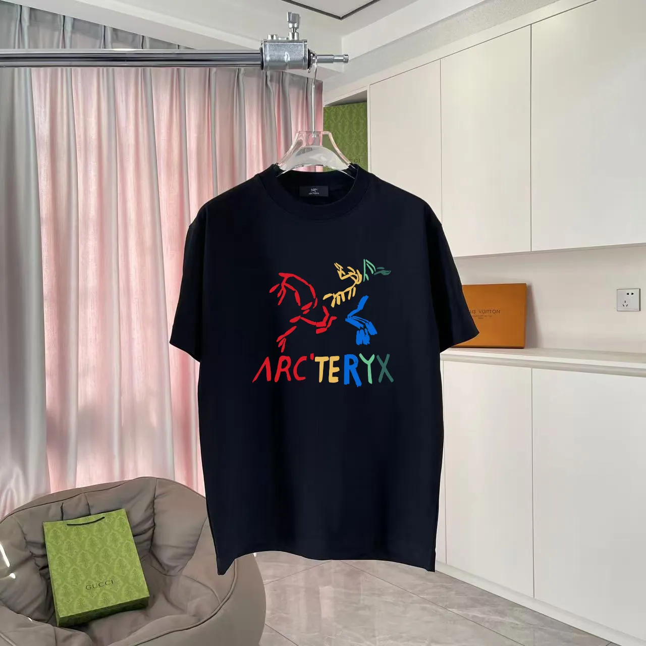 ARC'TERYX* 2025 New Arrival logo t g Same Style Size：S M L XL XXL ：Black White Pink Red Gray